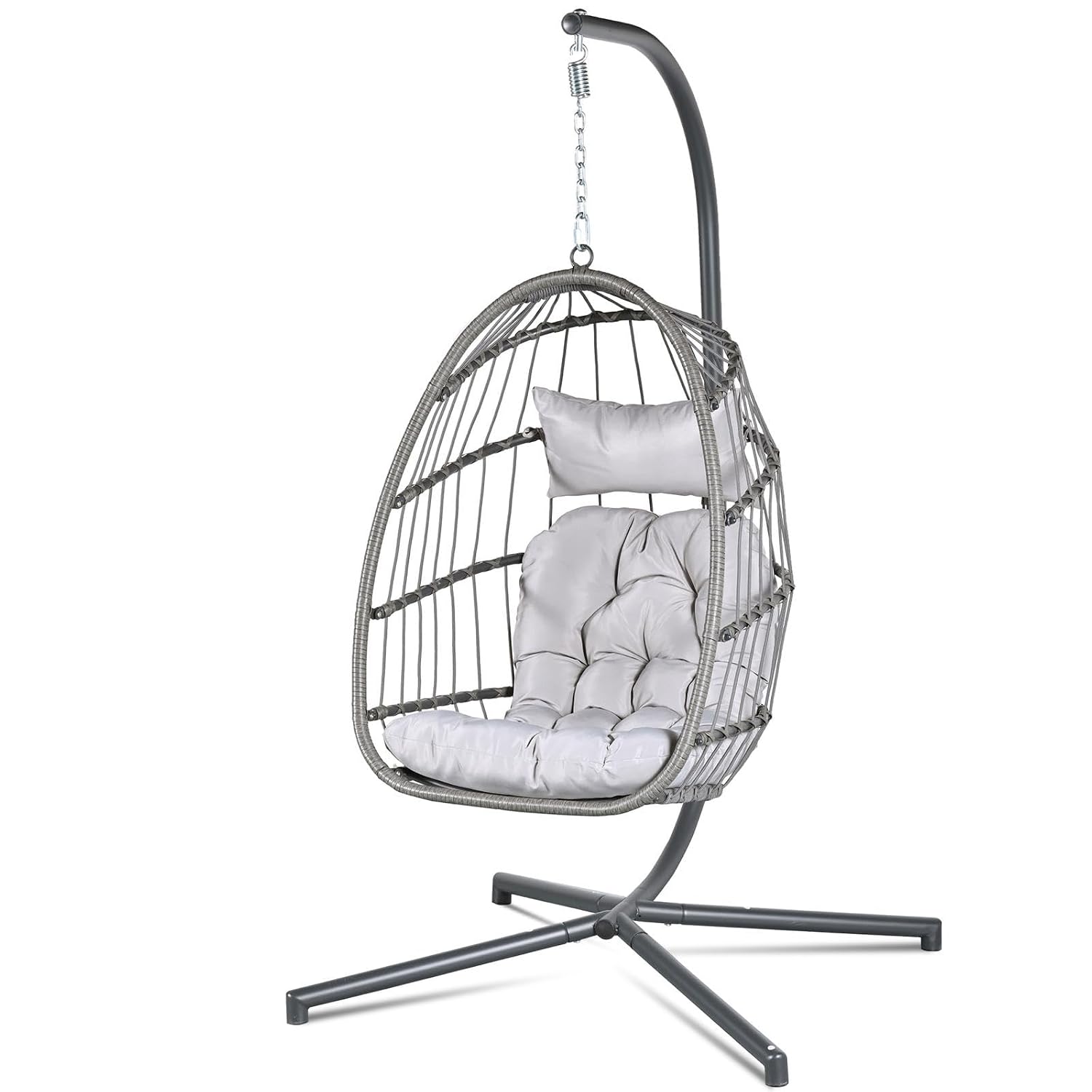 Hanging Egg Chair - Подвесное кресло-яйцо с подставкой и мягкими