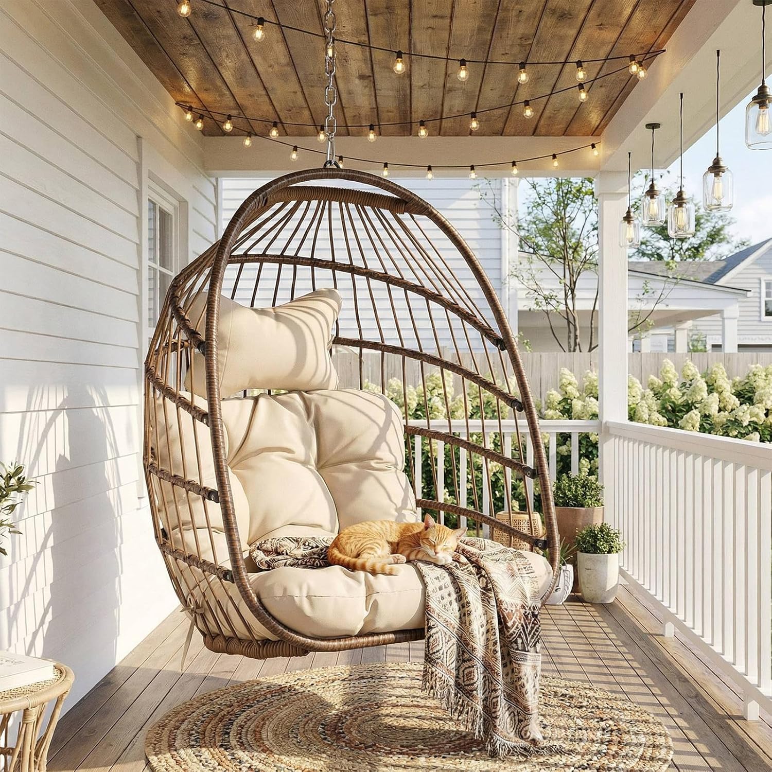 Hanging Egg Chair - Подвесное кресло-кокон для улицы без стойки,