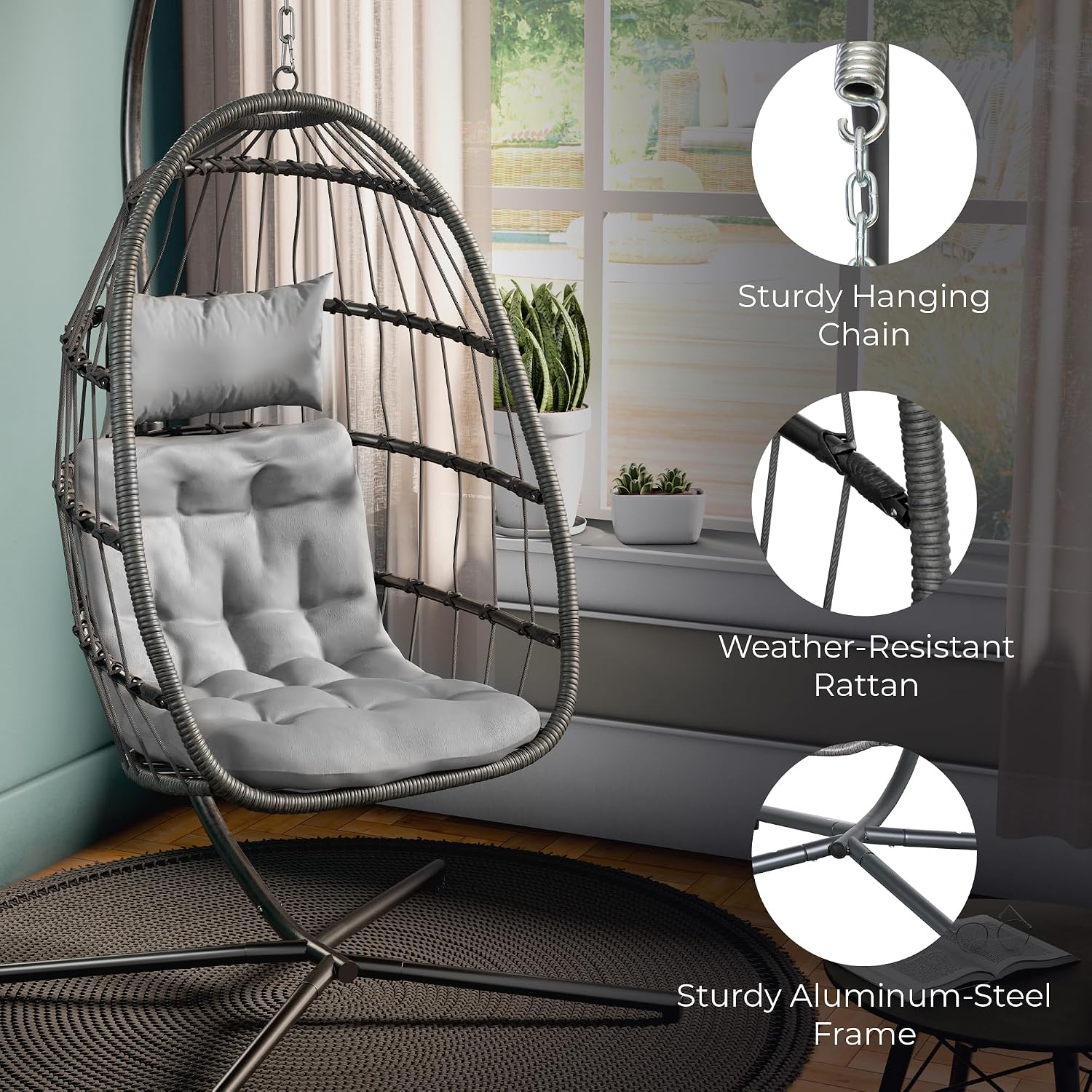 Подвесное кресло-яйцо с подста – обзор и цена Hanging Egg Chair