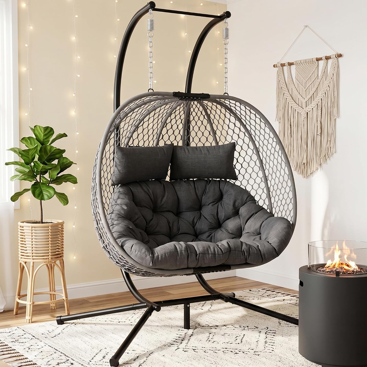 Двухместное уличное кресло-яйц – обзор и цена Hanging Egg Chair